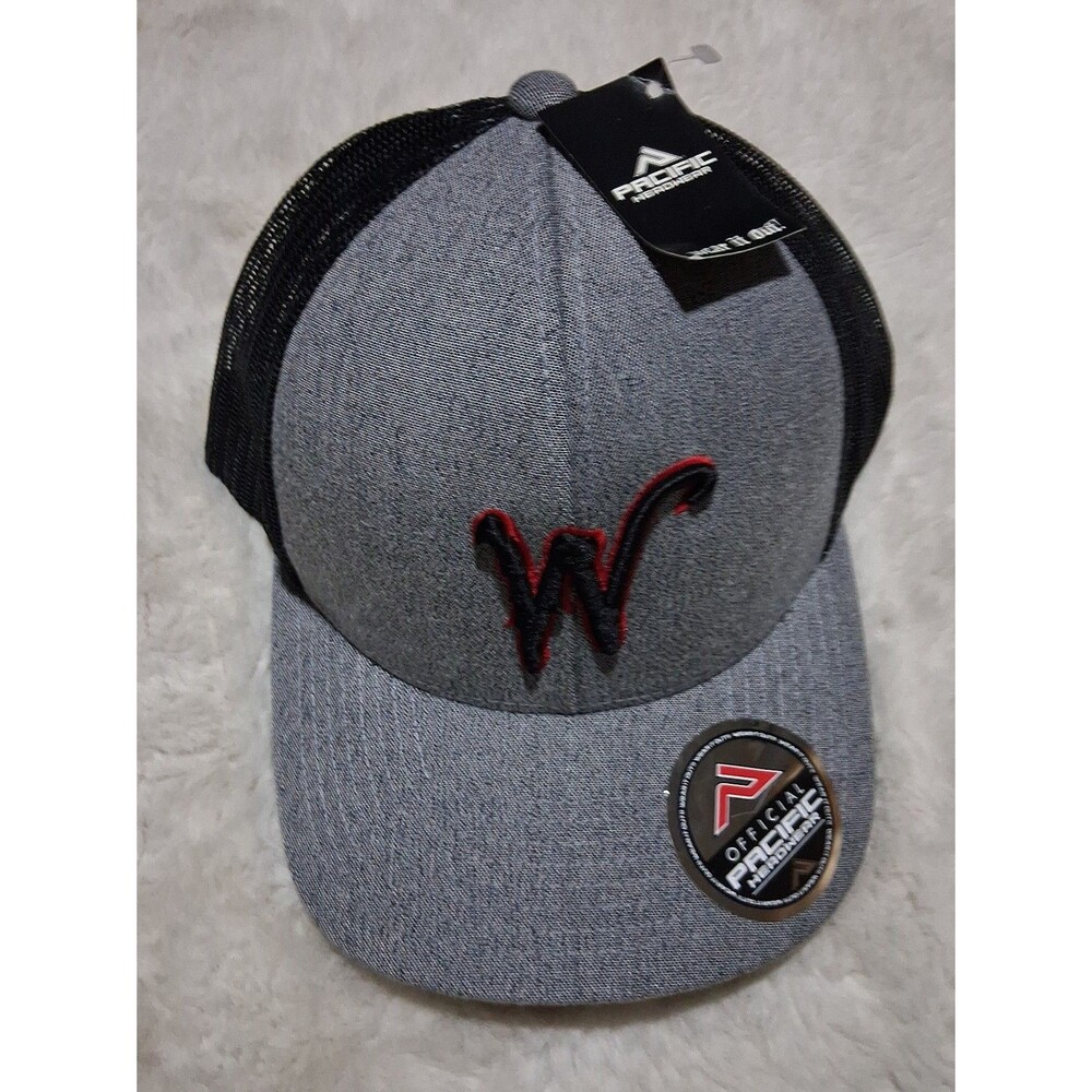 Pacific Washington Gray Black Mesh Baseball Cap snapback